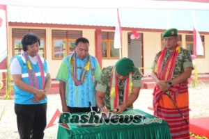 Kolaborasi TNI PLN Bangun SMP Oepoli Perbatasan