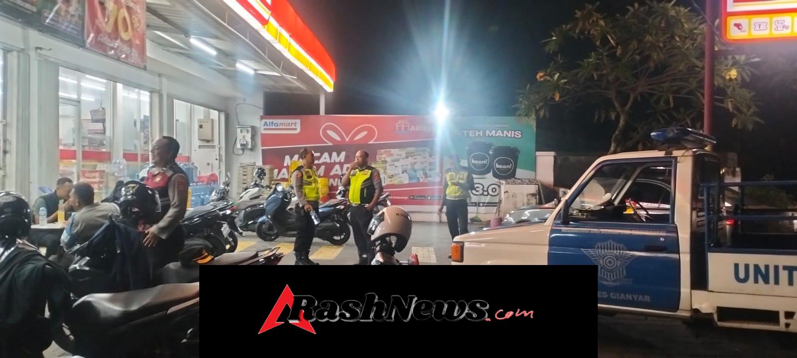 Polsek Sukawati Laksanakan Atensi Malam Minggu, Antisipasi Balap Liar dan Tindak Pidana C3