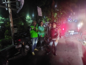 Perwira Pengawas Ipda Nyoman Sugita Pimpin Patroli Atensi Malam Minggu.