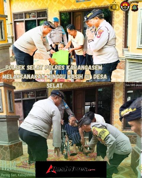 Minggu Kasih Polsek Selat dilaksanakan di BD. Lusuh Desa Peringsari, Kec. Selat.