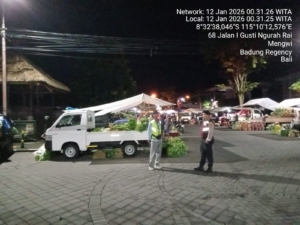 Ciptakan Kamtibmas yang Kondusif, Samapta Polsek Mengwi Laksanakan Patroli Harkamtibmas