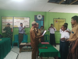 Sinergi TNI dan Pemdes, Pelantikan BPD PAW Desa Heo Puat