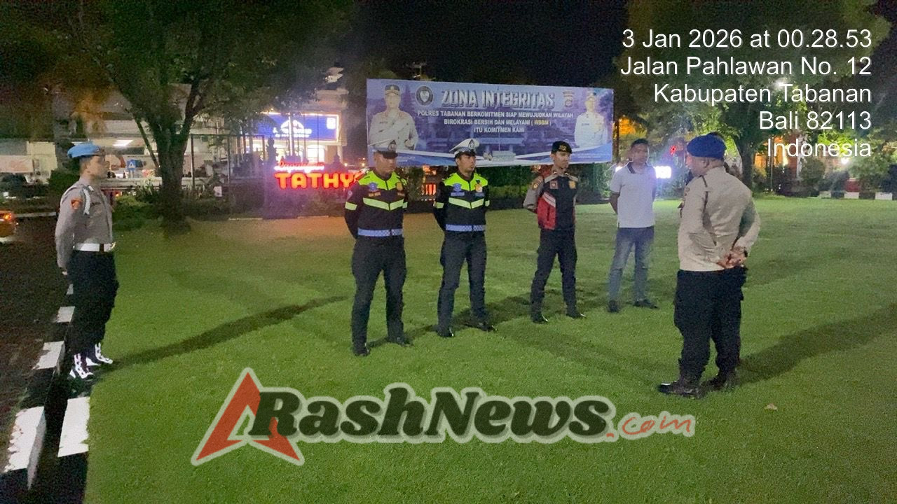 Blue Light Patrol Polres Tabanan Perkuat Pengamanan Malam Hari, Antisipasi Kejahatan 3C di Kawasan Pertokoan