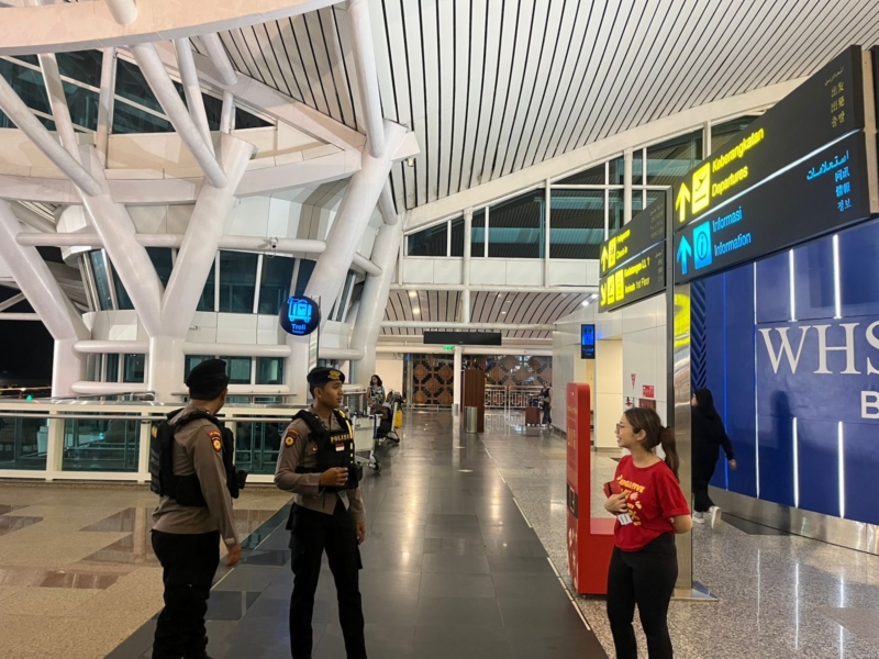 Polres Bandara Ngurah Rai Pastikan Terminal Internasional Tetap Aman dan Kondusif