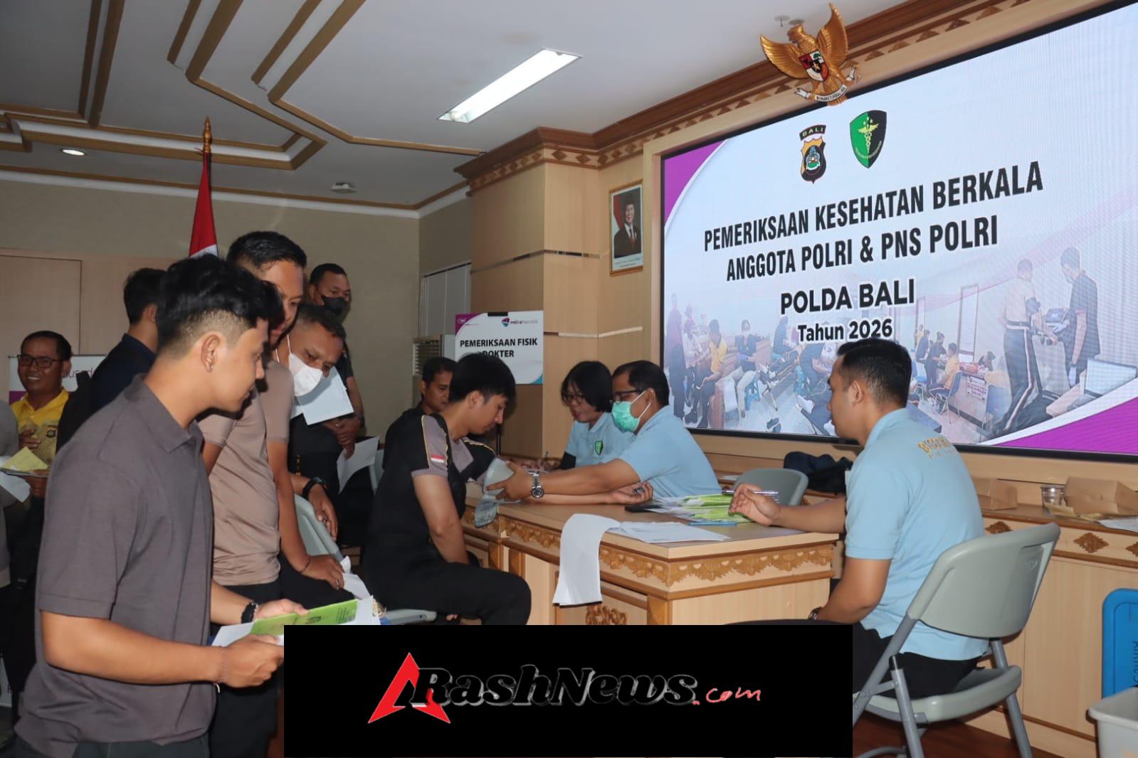 Personel Polres Gianyar Ikuti Pemeriksaan Kesehatan Berkala Tahun 2026