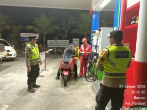 Cegah terjadinya Kriminalitas pada malam hari, Polsek Penebel laksanakan Patroli Blue Light
