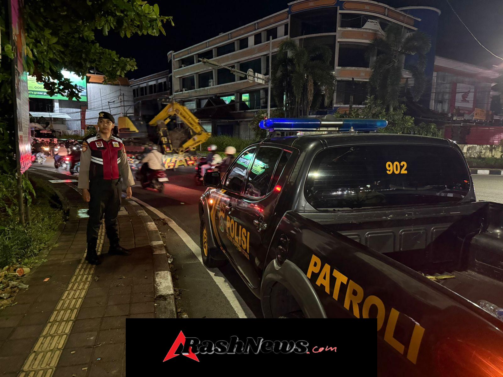 Patroli KRYD Polsek Denpasar Utara Antisipasi Gangguan Kamtibmas, Situasi Wilayah Kondusif