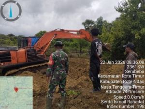 Pematangan Lahan KDKMP Desa Serubeba Dipantau Langsung Babinsa Pantai Baru