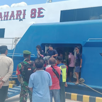 Pemantauan Piket Koramil Ba’a, Kapal Expres Bahari 8E Berlayar Aman dan Lancar