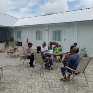 Pengamanan K-SINGN Didukung Dapur Sehat Persit Kodim 1627/RN