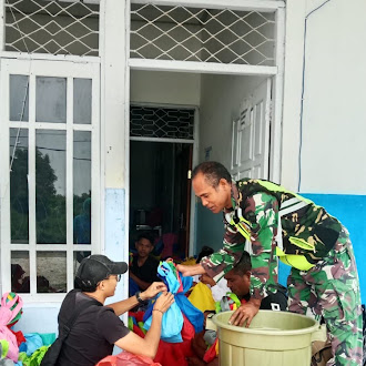 Babinsa Koramil 1627-01/Ba’a Kawal Program Makan Bergizi Gratis untuk 5.755 Penerima di Lobalain