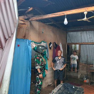 Kepedulian TNI di Tengah Musibah, Babinsa Dampingi Warga Terdampak Cuaca Ekstrem