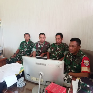 Dukung Profesionalisme Satkowil, Kodim 1628/Sumbawa Barat Ikuti Rakor Vicon Sistem Blok