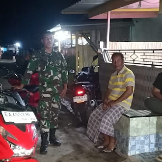 Cegah Gangguan Kamtibmas, Koramil Poto Tano Lakukan Patroli Wilayah