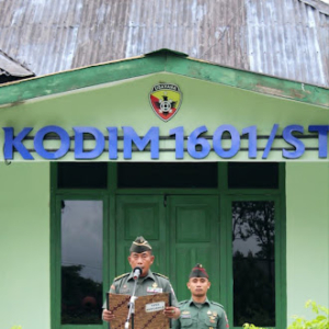 Dipimpin Kasdim, Upacara Bendera Jadi Sarana Pembinaan Disiplin di Kodim 1601/Sumba Timur