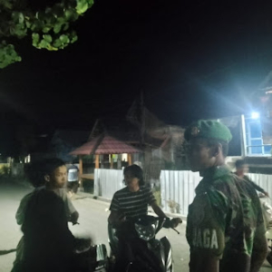 Koramil 1628-05/Jereweh Intensifkan Patroli Malam Cegah Gangguan Kamtibmas