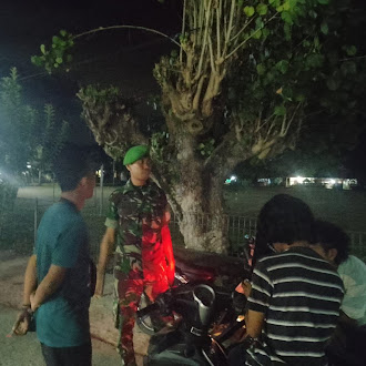 TNI Hadir di Tengah Masyarakat, Koramil Seteluk Laksanakan Patroli Malam