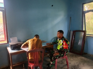 Puldata Ter dan Pamwil, Babinsa Dorong Kesiapsiagaan dan Kewaspadaan di Wilayah Binaan