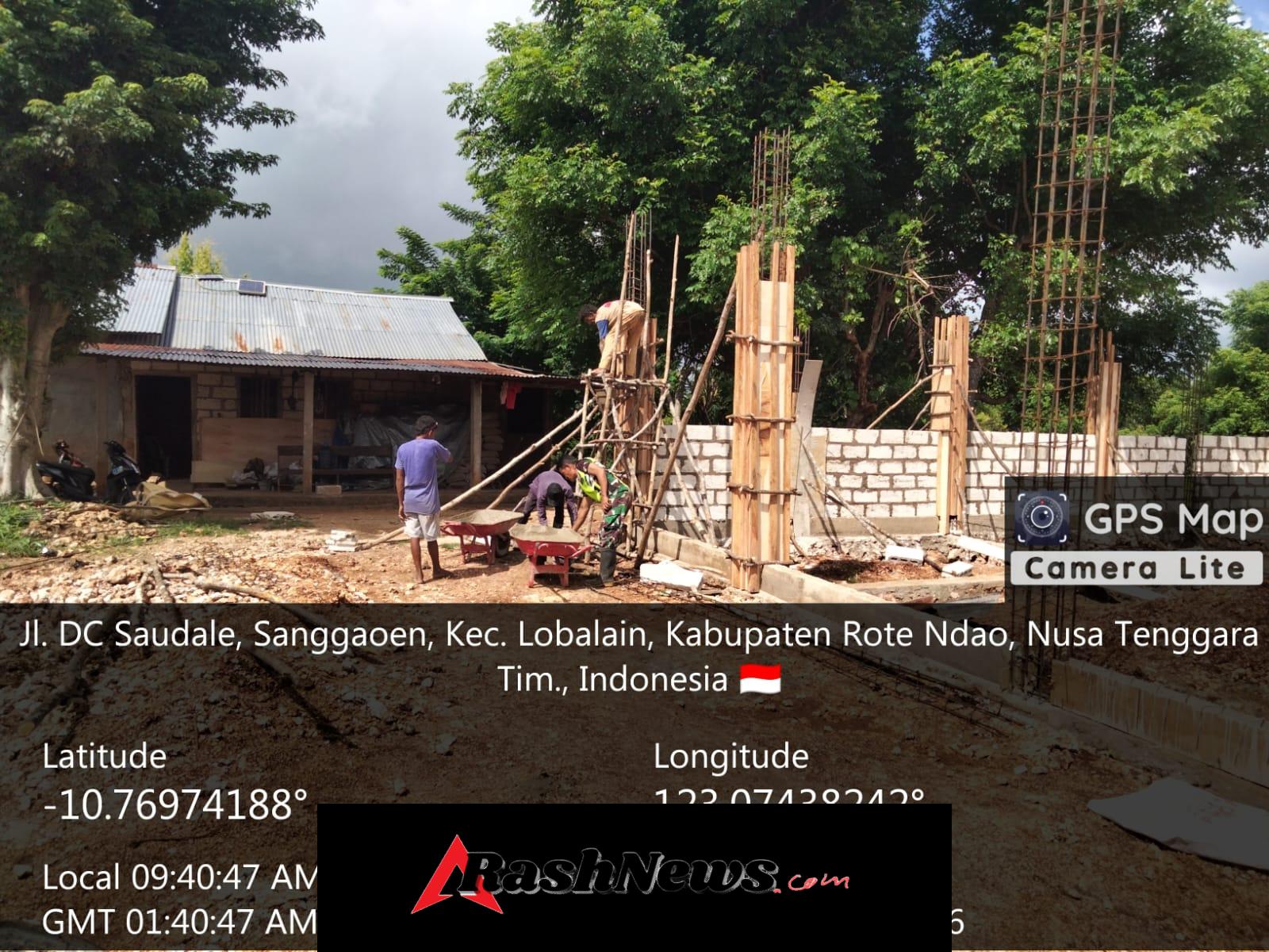 Pembangunan KDKMP Desa Lekunik Berjalan Lancar di Bawah Pengawasan Babinsa