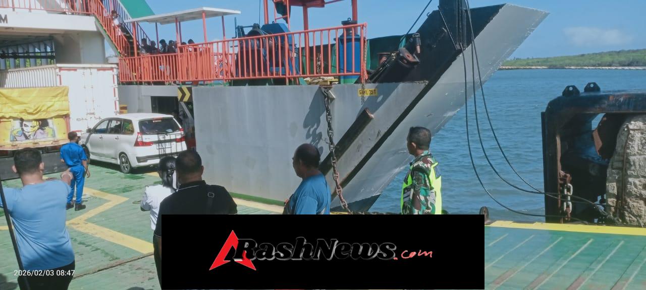 Kapal Feri Garda Maritim 3 Berangkat Aman di Bawah Pengawasan Babinsa