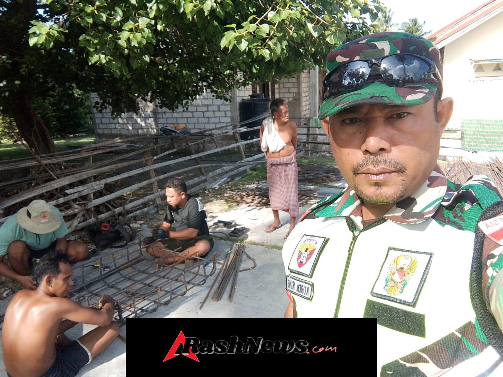 Babinsa Laksanakan Pemantauan Pekerjaan Cakar Ayam KDKMP di Rote Barat Daya