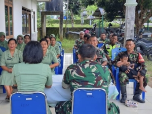 Danramil 01/Loli Beri Motivasi Anggota dan Persit Demi Kekompakan Satuan