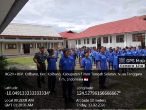 Bentuk Karakter dan Jiwa Nasionalisme, Danramil Amanuban Tengah Turun Langsung Latih Siswa