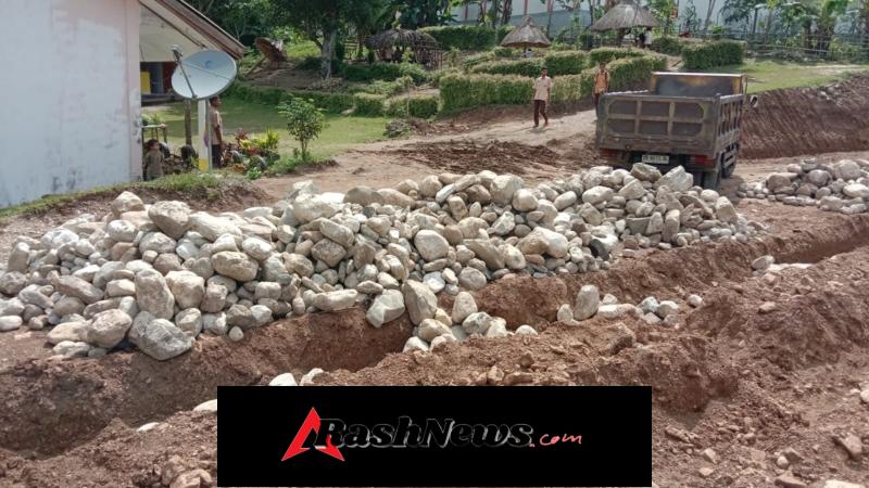 Pendropan Material Bangunan Sekolah Warnai Pra TMMD ke-127 di Desa Sunkaen