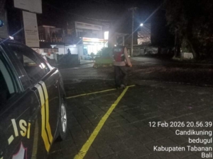 Patroli Jam Rawan Malam Hari, Polsek Baturiti Perkuat Keamanan Wilayah