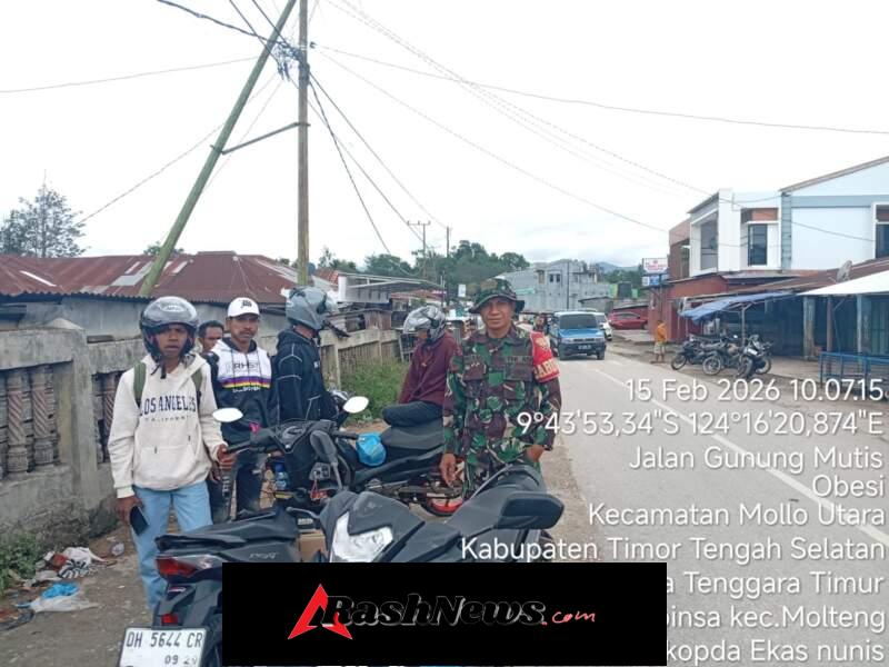Pasar Kapan Lebih Tertib, Babinsa Mollo Utara Turun Langsung Jaga Keamanan dan ketertiban
