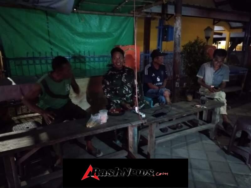 Cegah Gangguan Kamtibmas, Koramil Taliwang Rutin Laksanakan Patroli Malam