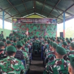 Dansatgas Pamtas Yonarhanud 2 Kostrad Kuatkan Motivasi dan Disiplin Adakan Jam Komandan