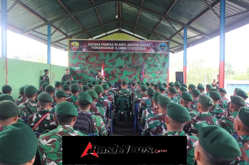 Dansatgas Pamtas Yonarhanud 2 Kostrad Kuatkan Motivasi dan Disiplin Adakan Jam Komandan