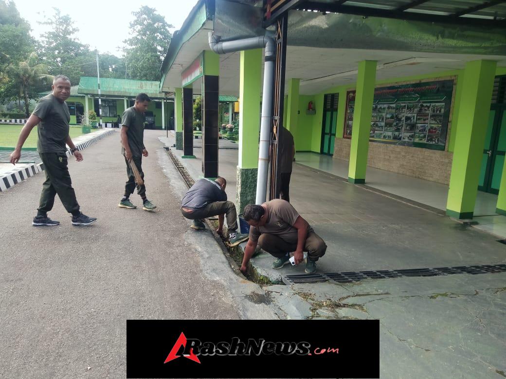 Dukung Kesehatan Bersama, Makodim 1618/TTU Gelar Pembersihan Rutin
