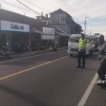 Strong Point Pagi Polsek Baturiti, Arus Lalu Lintas Pasar Baturiti Terkendali