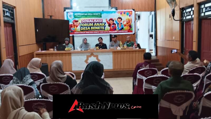 TNI Melalui Babinsa Benete Kawal Pembentukan dan Sosialisasi Forum Anak