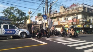 Cegah Macet/Kriminalitas, Polsek Selemadeg intensifkan Strong Point pagi