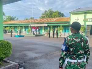 Upacara Bendera Senin di Makodim 1624/Flotim Berlangsung Khidmat