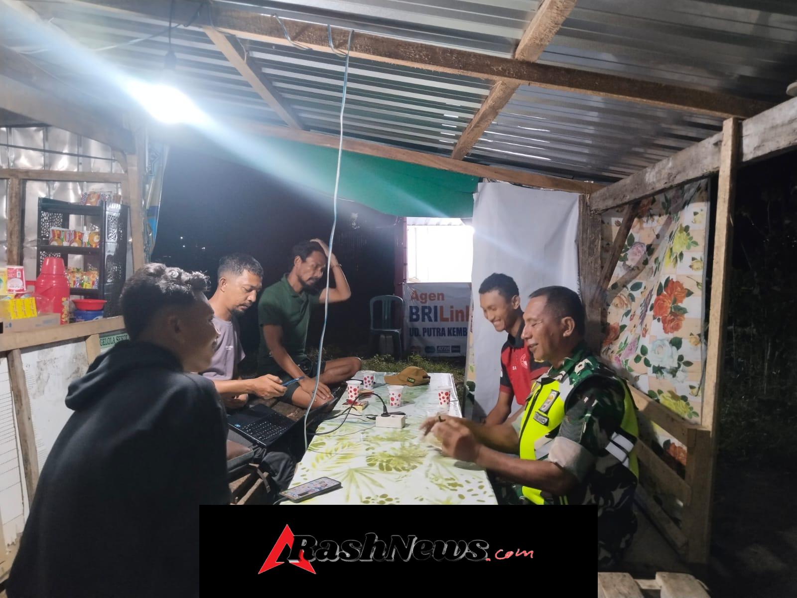 Ronda Malam Babinsa Kadindi Berjalan Aman dan Kondusif