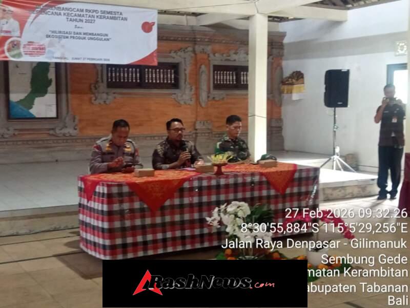 Kapolsek Kerambitan Menghadiri Kegiatan Musrenbang RKPD Semesta Berencana Tahun 2026 Tingkat Kecamatan