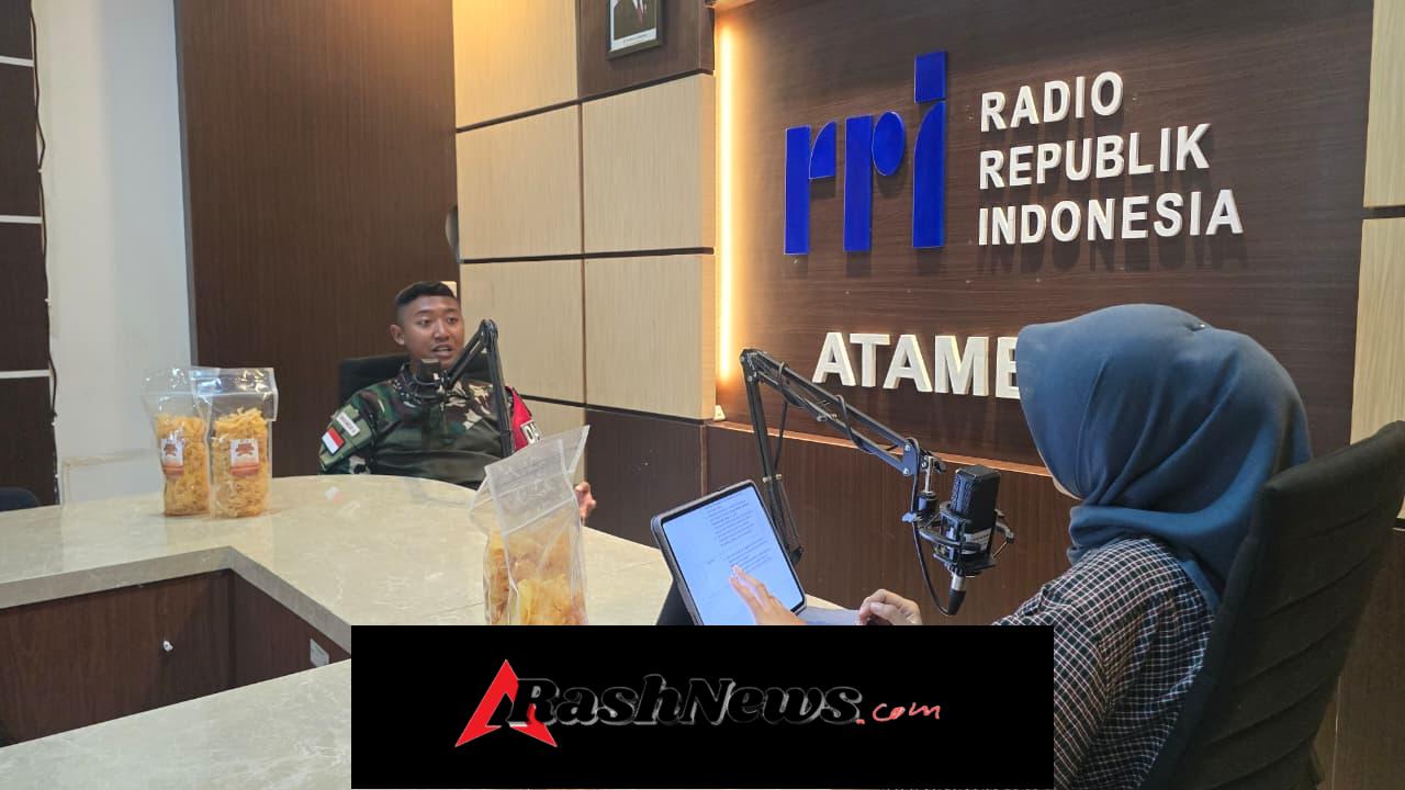 Yonarmed 12 Kostrad Angkat UMKM Kripik Singkong Laktutus di Podcast RRI