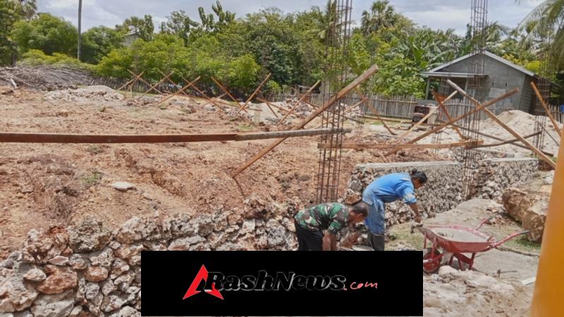Babinsa Kodim 1627/Rote Ndao Kawal Progres Pembangunan KDKMP Desa Batutua