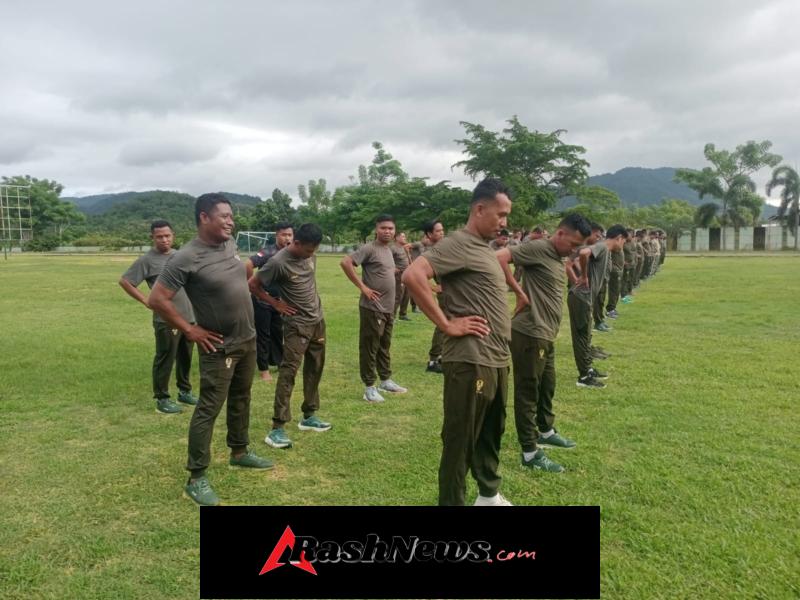 Puluhan Personel Kodim 1628/Sumbawa Barat Ikuti Ujian Pencak Silat Militer