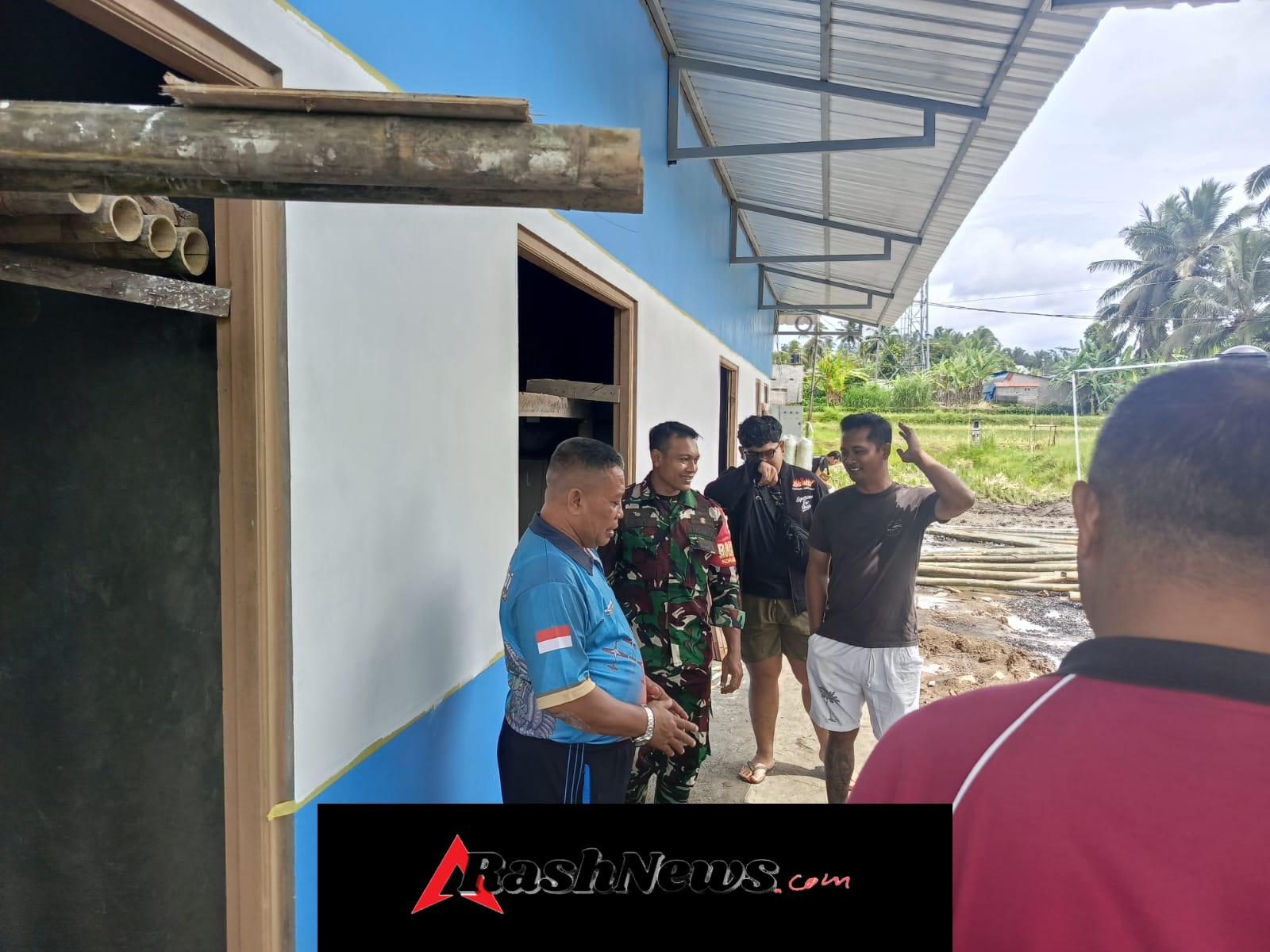 Babinsa Hadir Dukung Layanan Pemenuhan Gizi, Dapur SPPG Melinggih Segera Rampung