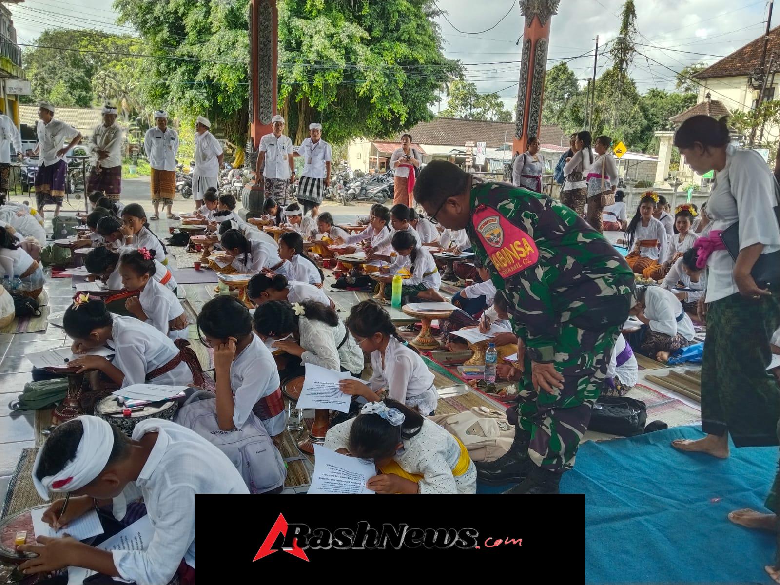 Sinergi TNI Lestarikan Budaya Bali, Babinsa Getakan Kawal Bulan Bahasa Bali VIII