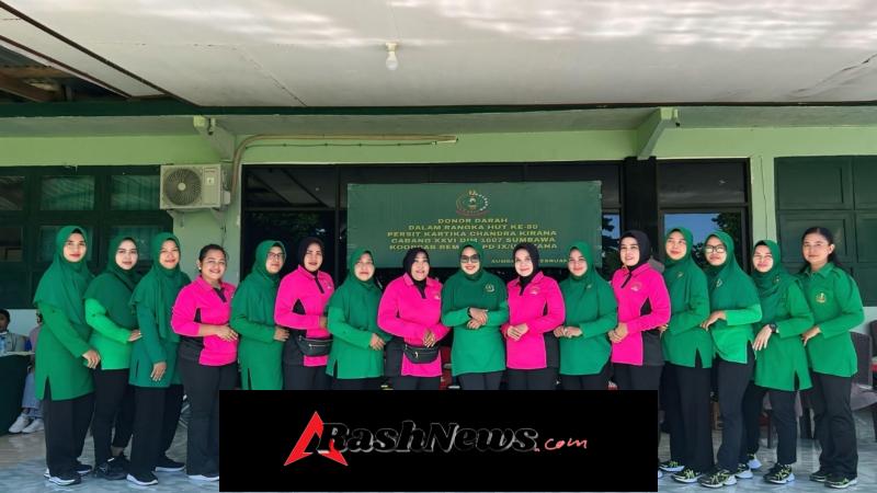 Persit KCK Dim Sumbawa Ajak Berbagai Elemen Dukung Donor Darah HUT ke-80 Persit