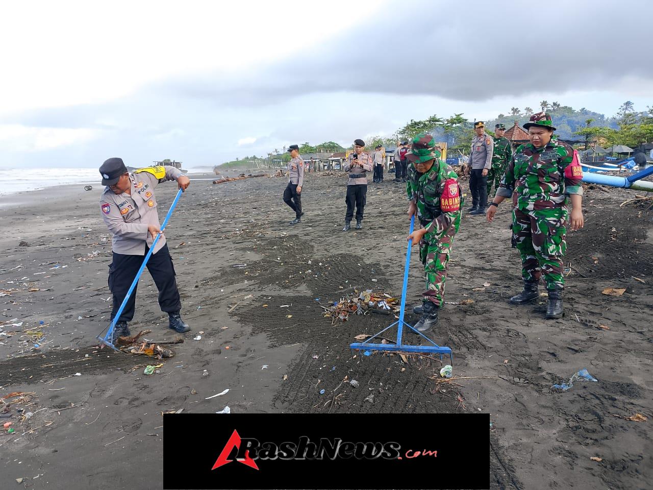 Sinergi TNI, Polri, Pemda dan Masyarakat, Kodim Tabanan Tindak Lanjuti Instruksi Presiden soal Sampah Pesisir
