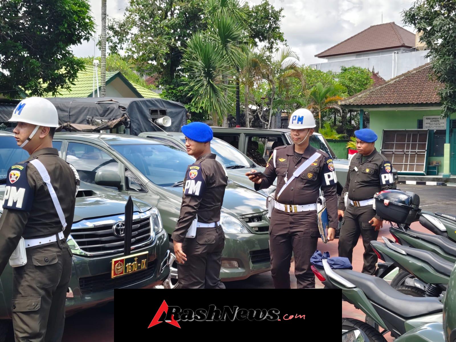 Minimalisir Pelanggaran Lalu Lintas, Pomdam IX/3 Udayana Gelar Pemeriksaan Kendaraan Di Kodim Klungkung