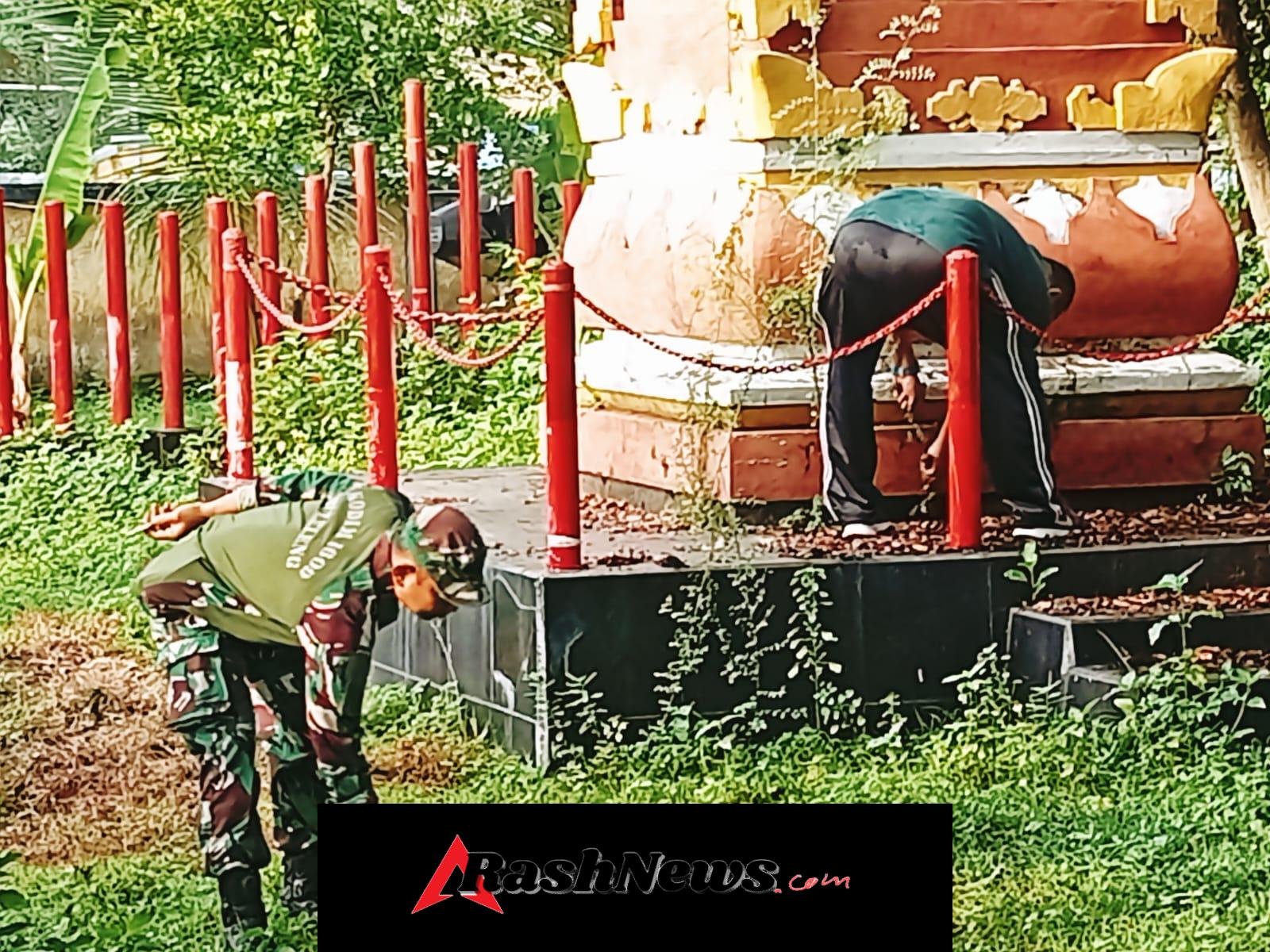 Aksi Sosial di Celukan Bawang: Koramil Gerokgak dan Stakeholder Pelabuhan Kompak Bersihkan Tugu Pahlawan