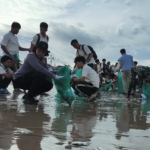 Kapolsek Kuta Hadiri Aksi Bersih Sampah Laut di Pantai Kedonganan Bersama Ribuan Peserta
